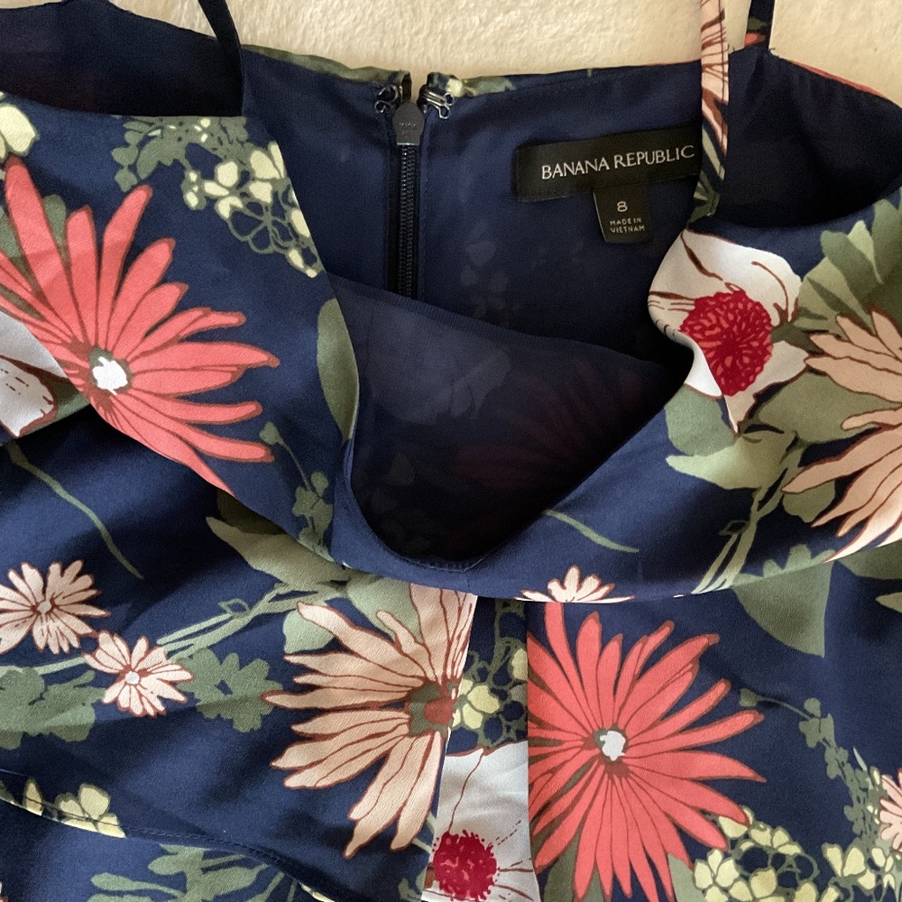 Banana Republic Floral Midi Dress - Size 8